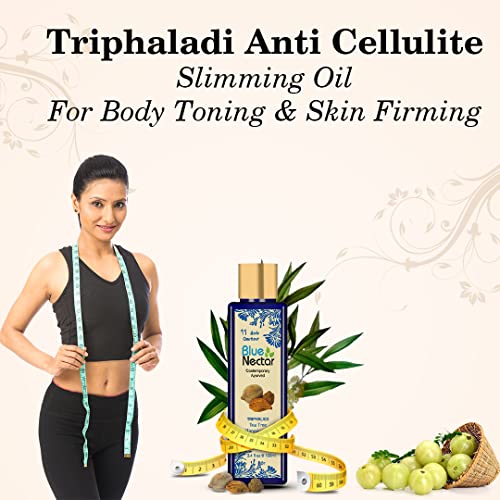 Review Blue Nectar Ayurvedic Anti Cellulite Oil and Ayurvedic Slimming Oil for burning fat, weight loss and firmer skin