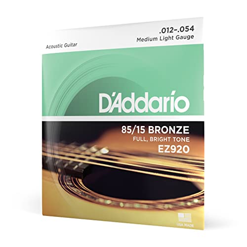 Review D'Addario EZ920 85/15 Bronze Medium Light Acoustic Guitar Strings