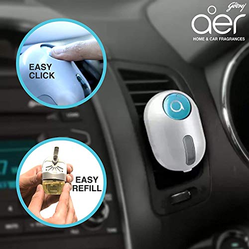 Review Godrej aer click, Car Vent Air Freshener Kit - Cool Surf Blue (10g)