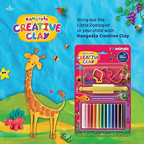 Review Pidilite Plastic Rangeela Creative Clay Pack Containing: Dino, Fruit, Marine and Animals, Multicolour