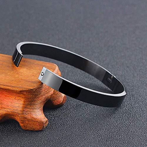 Review Yellow Chimes Kada Bracelets for Men Stainless Steel Black Kadaa Bracelet for Men and Boys.