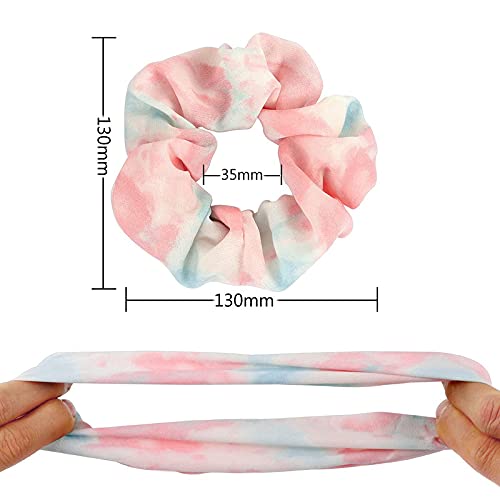 Review FAMEZA 12 Pcs Chiffon Hair Bands Ponytail Ties Hair Scrunchies Flower Hair Scrunchies Girl Hair Accessory, Great for Casual and Party Dress