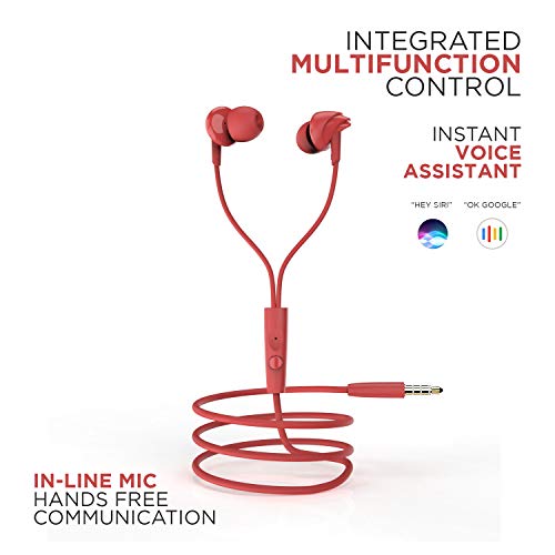 Review boAt Bassheads 100 in Ear Wired Earphones with Mic(Furious Red)