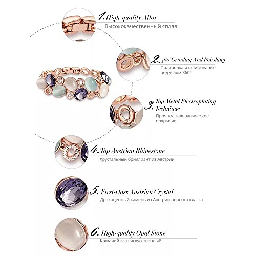 Review Shining Diva Fashion Latest Stylish Rose Gold Austrian Crystal Bracelet for Women and Girls (11942b), free