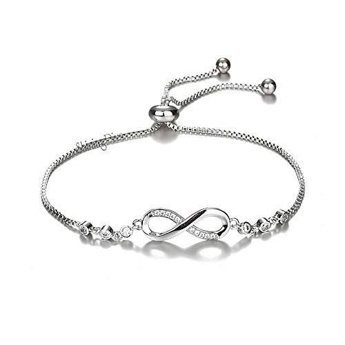 Review Shining Diva Fashion Latest Stylish Austrian Crystal Rose Gold Charm Bracelet for Women