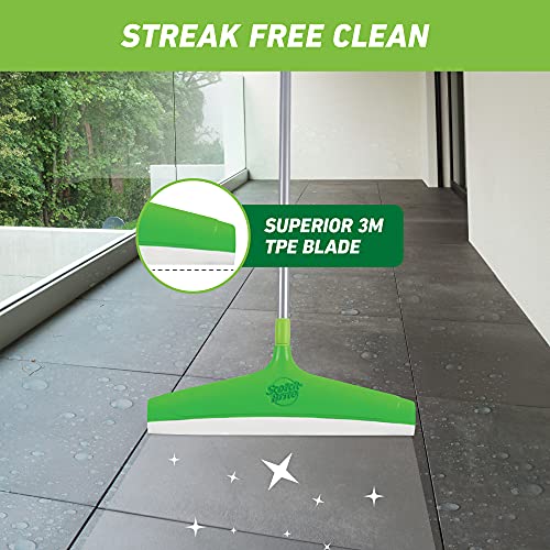 Review Scotch-Brite Plastic Floor Squeegee Wiper -with telescopic handle (Green/Silver)