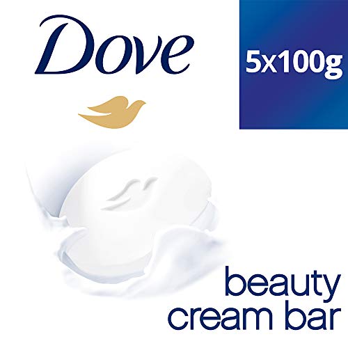 Review Dove Cream Beauty Bathing Bar With ¼ Moisturizing Cream To Give You Softer, Smoother Skin, 100 g (Buy 4 Get 1 Free)