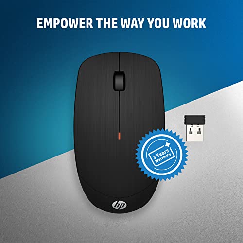 Review HP Wireless Mouse X200 with Adjustable DPI Settings, 2.4GHz Wireless Connection, Compatible with HP PCs with Available USB-A Port / 3 Years Warranty, 6VY95AA (Black)