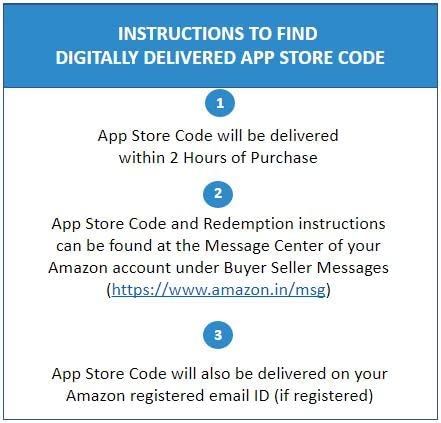 Review Apple - App Store Code - For India - Delivered via Email