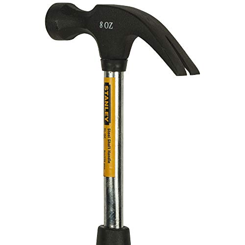 Review STANLEY 51-152 Claw Hammer with Steel Shaft for masonry, wood work, fittings, DIY, mechanic work, and more, 220 grams, Limited Lifetime Warranty (Black and Chrome)