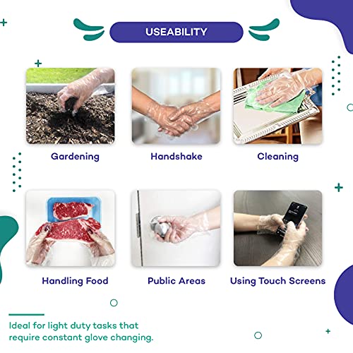 Review CARE VIEW Anti Bacterial Disposable Poly Transparent Hand Gloves, Pack of 1000, Universal Size