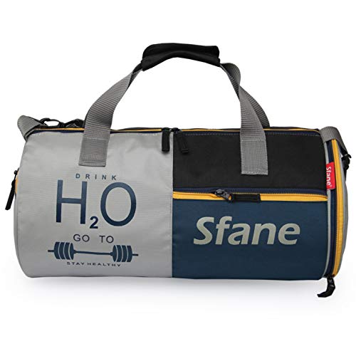 Review SFANE Polyester Blue Duffle/Gym Bag/Shoulder Bag for Men & Women with Separate Shoes Compartment (Blue)