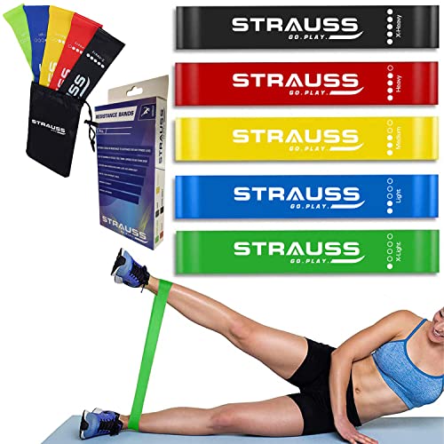 Review Strauss Exercise Resistance Bands for Men & Women, (Multicolor)