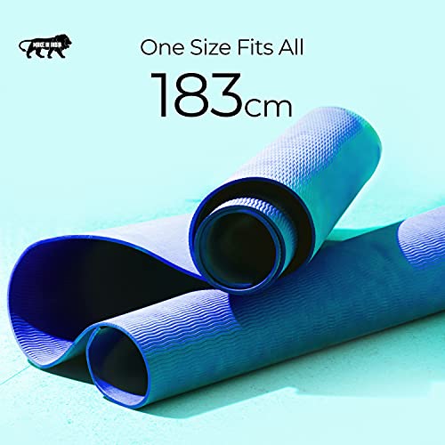 Review Boldfit Yoga mat for Women and Men with Carry Strap, EVA Material 6mm Extra Thick Exercise mat for Workout Yoga Fitness Pilates and Meditation, Anti Tear Anti Slip For Home & Gym Use