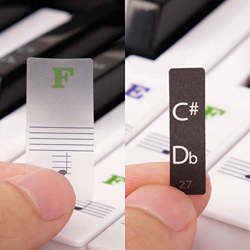 Review Palap Piano Stickers Labels for 37, 49, 54, 61, 88 Keys Keyboard, Piano Removal Stickers