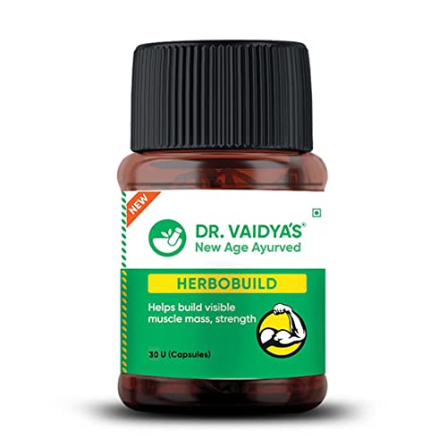 Review DR. VAIDYA'S new age ayurveda Herbobuild| Ayurvedic Capsules for Muscle Gain | Stamina and Performance | Power of Ashwagandha, Shatavari and Safed Musli | 30 capsules