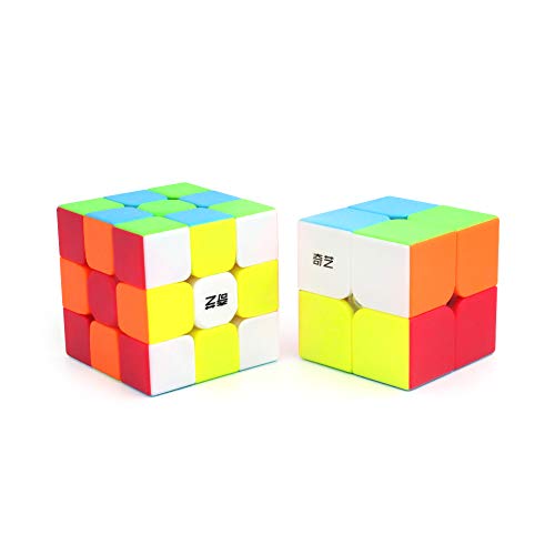 Review Cubelelo QiYi 2x2 3x3 Stickerless Cube Puzzle for Kids & Adults Magic Speedy Stress Buster Brainstorming Puzzle Cube (Multicolor) Combo Pack