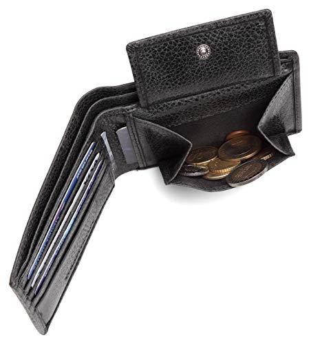 Review WildHorn® RFID Protected Genuine Leather Wallet for Men (Black MATT)