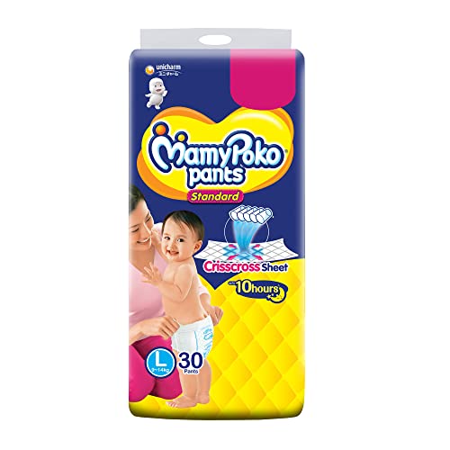 Review MamyPoko Pants Standard Diaper - Large size (Pack of 30),Clear