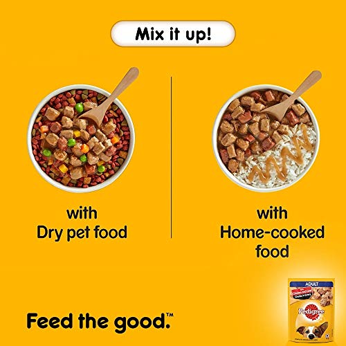 Review Pedigree Adult Wet Dog Food, Chicken & Liver Chunks in Gravy, 70 g (Pack of 15)