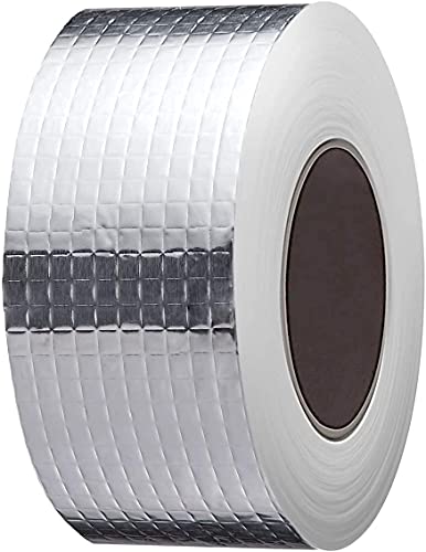 Review Divinext Waterproof Aluminum Foil Rubber Tape Flashing Leak Proof Patch For Outdoor Roof Flashing, Surface Crack, Pipe Repair Tape, 5M, Silver