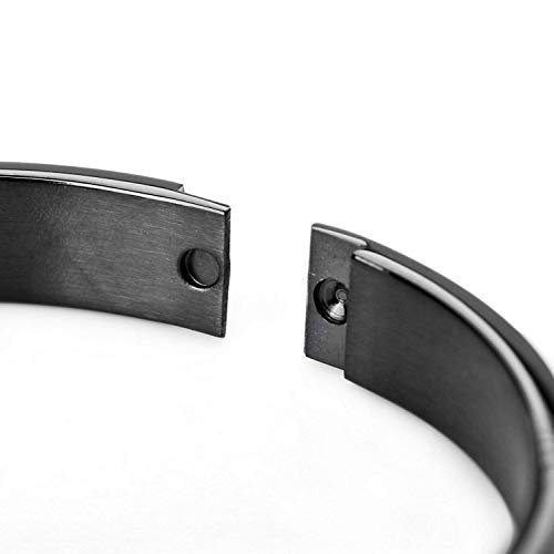 Review Yellow Chimes Kada Bracelets for Men Stainless Steel Black Kadaa Bracelet for Men and Boys.