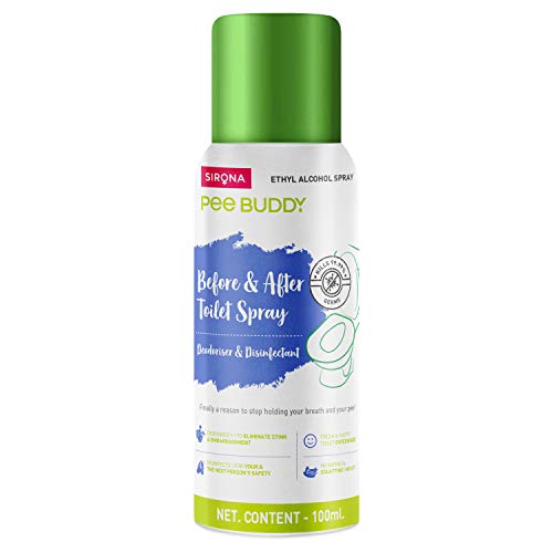 Review PEE BUDDY Toilet Seat Sanitizer Spray - 100 ml | Odour and Germs Eliminating Toilet Spray | Before & After Toilet Seat Sanitiser, Disinfectant & Deodoriser | Vanilla Fragrance | Kills 99.9% Germs