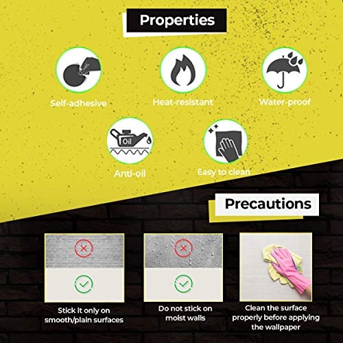 Review wolpin Polyvinyl Chloride Self Adhesive Sticker Wallpaper, 45 X 500 CM, Gold