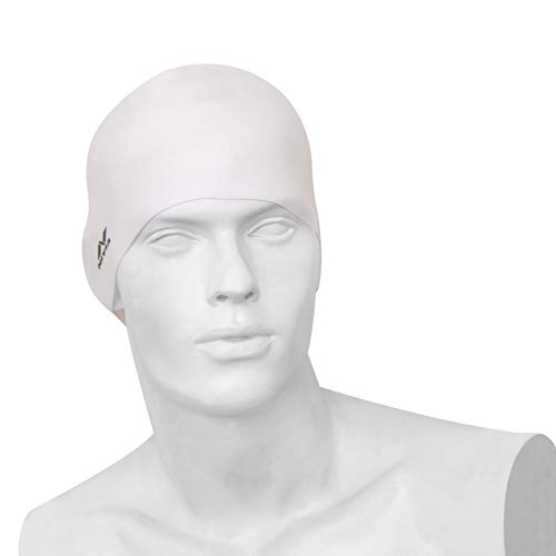Review Nivia Classic Silicone Adult Swimming Cap (White)
