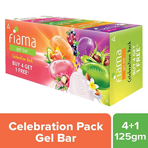 Review Fiama Gel Bar Celebration Pack with 5 unique Gel Bars, with skin conditioners for moisturized skin, 125g soap (Buy 4 get 1 Free)