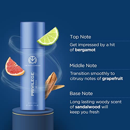 Review The Man Company Privilege Deodorants Combo Pack for Men - Active, Legend, Intense & Bold | Premium Long Lasting Fragrance | Everyday Use Deo Combo set for Him | Gift Set for Husband, Boyfriend - (150ml* 4)