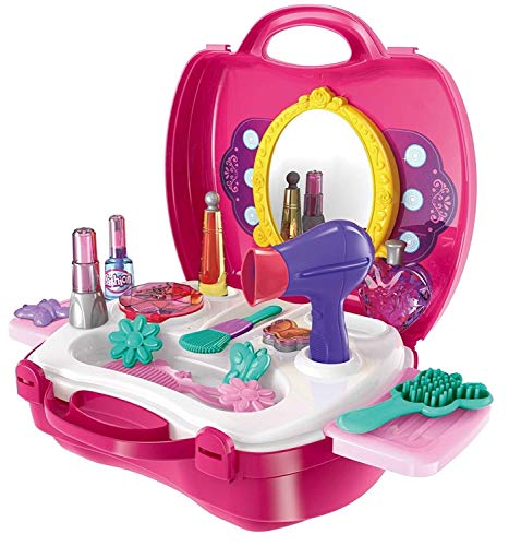 Review Cable World Beauty Kit Toy Set for Kids Pretend Play Non Toxic Beauty Makeup Kit Set for Baby Girl Indoor Game Best Gift for Birthday Festivals etc.