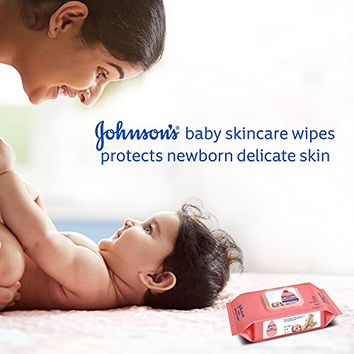 Review Johnson's Baby Skincare Wipes with Lid, 72s Twin Pack (Buy 2 Get 1 Free) (432 Wet Wipes), White