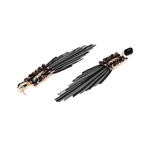 Review YouBella Jewellery Earings Crystal Tassel Handmade Earrings for Girls and Women