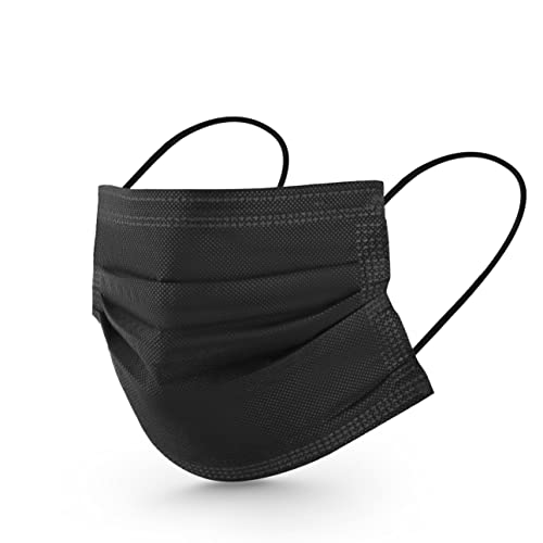 Review ASGARD Nonwoven Fabric Disposable 3 Ply Surgical Mask (Black, Without Valve, Pack of 50) for Unisex
