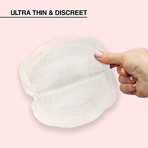 Review LuvLap Ultra Thin Honeycomb Nursing Breast Pads, 48pcs, Disposable, High Absorbent, Discreet Fit