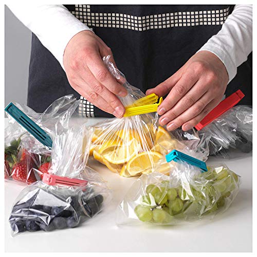Review VR 18 Pcs - 3 Different Size Plastic Food Snack Bag Pouch Clip Sealer Large, Medium, Small Plastic Snack Seal Sealing Bag Clips Vacuum Sealer (Set of 18, Multi-Color) (Multicolor)