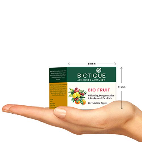 Review Biotique Fruit Brightening Depigmentation & Tan Removal Face Pack For All Skin Types, 75gm