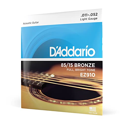 Review D'Addario Bronze Acoustic Guitar Strings_{.010-.050_Light Gauge}85/15 FULL BRIGHT TONE_Stainless Steel Material